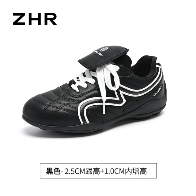 13844678.【ZHR则则】德训鞋圆头厚底系带女鞋[超纤]