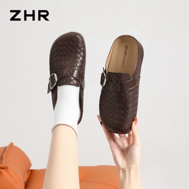 13223375.【ZHR则则】勃肯拖鞋圆头套脚厚底女鞋[PU]