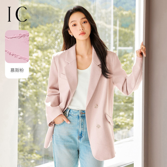 13232322.多巴胺气质宽松休闲西装外套女2025新款秋简约设计感个性上衣