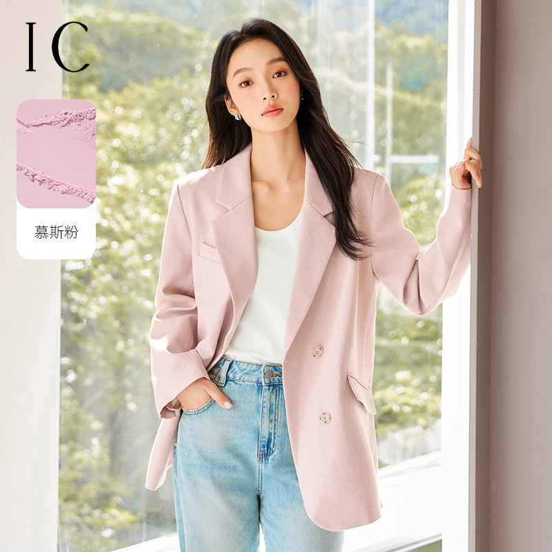 13232322.多巴胺气质宽松休闲西装外套女2025新款秋简约设计感个性上衣