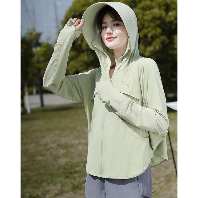 13232976.【UPF50+防紫外线】夏季连帽斗篷型蝙蝠袖短显瘦外套女高级