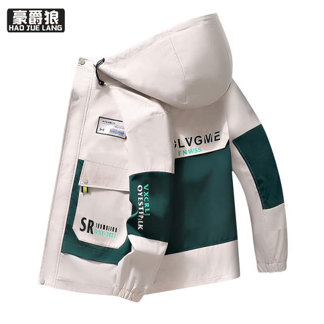 13233968.春秋季夹克男士青少年学生外套潮流帅气百搭衣服休闲