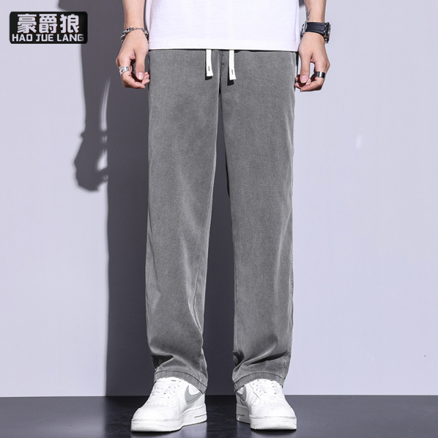 13233926.夏季天丝休闲裤男夏季宽松薄款凉感直筒冰丝青年运动长裤子