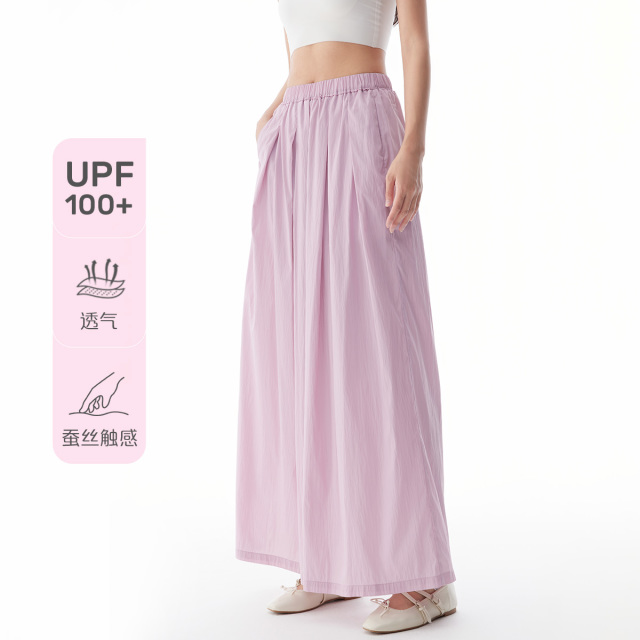 13240044.艾莱依时尚廓形直筒裤子女长裤夏季轻薄防晒裤女式阔腿裤