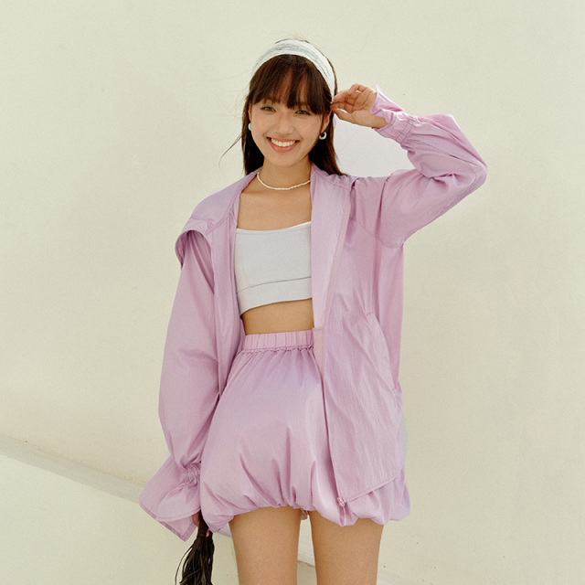 13240159.艾莱依长款防晒衣女款UPF100防晒服花苞帽夏季户外穿搭薄外套