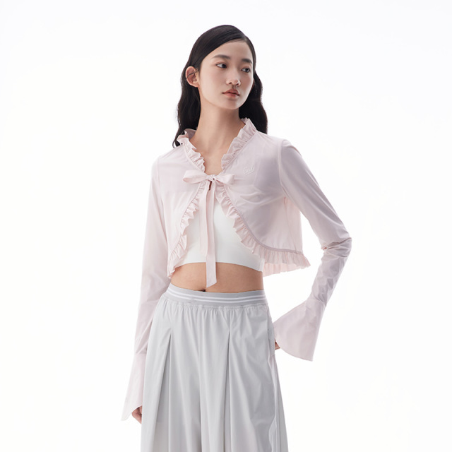 13240020.艾莱依防晒衣女夏季开衫户外穿搭UPF100+披肩罩衫甜美短外套