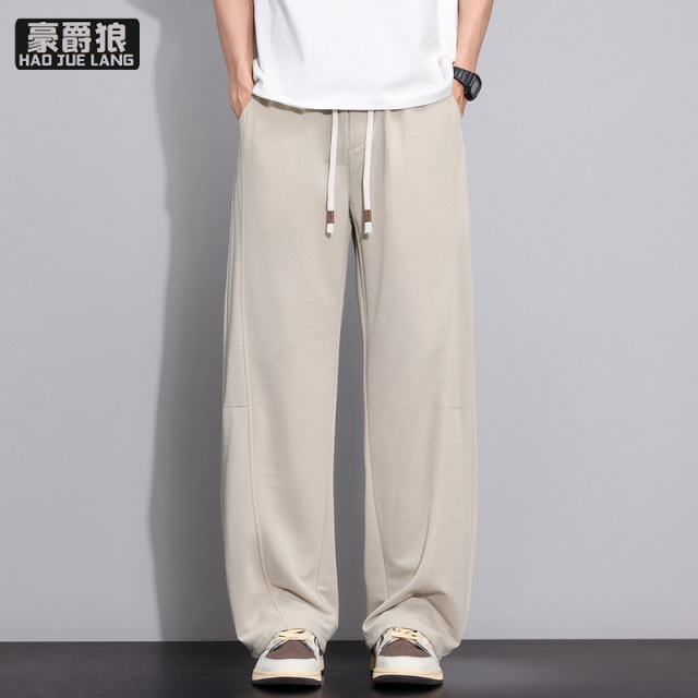 13233905.春季垂感青少年休闲裤男宽松初高中直筒阔腿百搭学生大童长裤