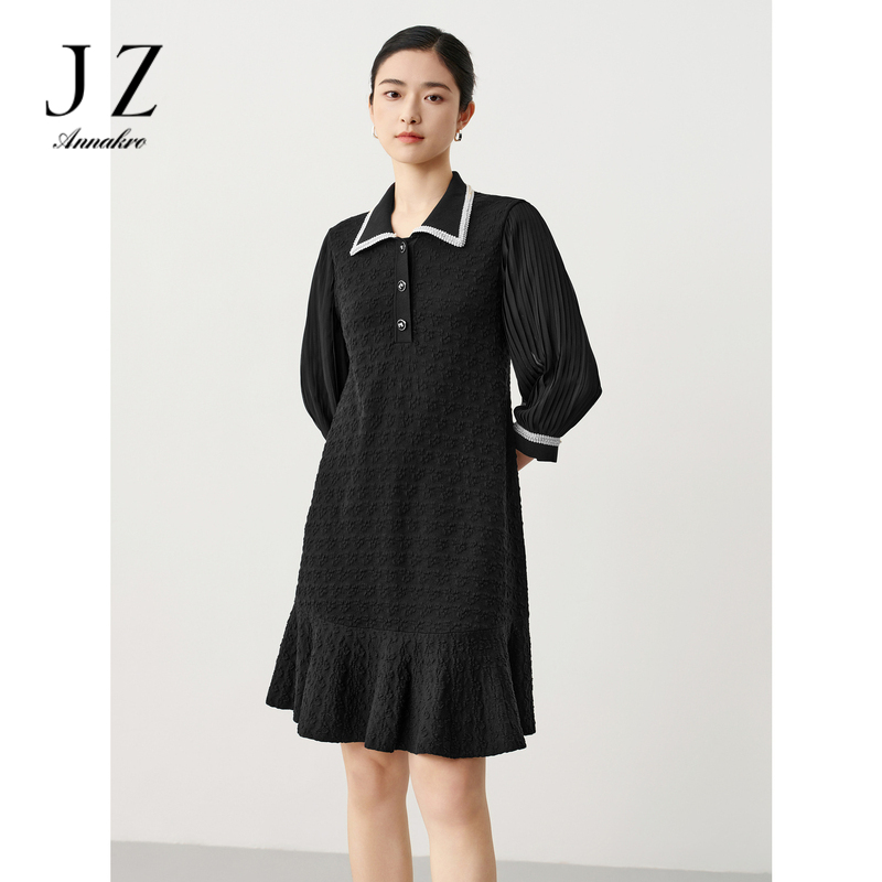 12807962.商场同款JZ玖姿法式浪漫千金风连衣裙女春季新款JZEC31404