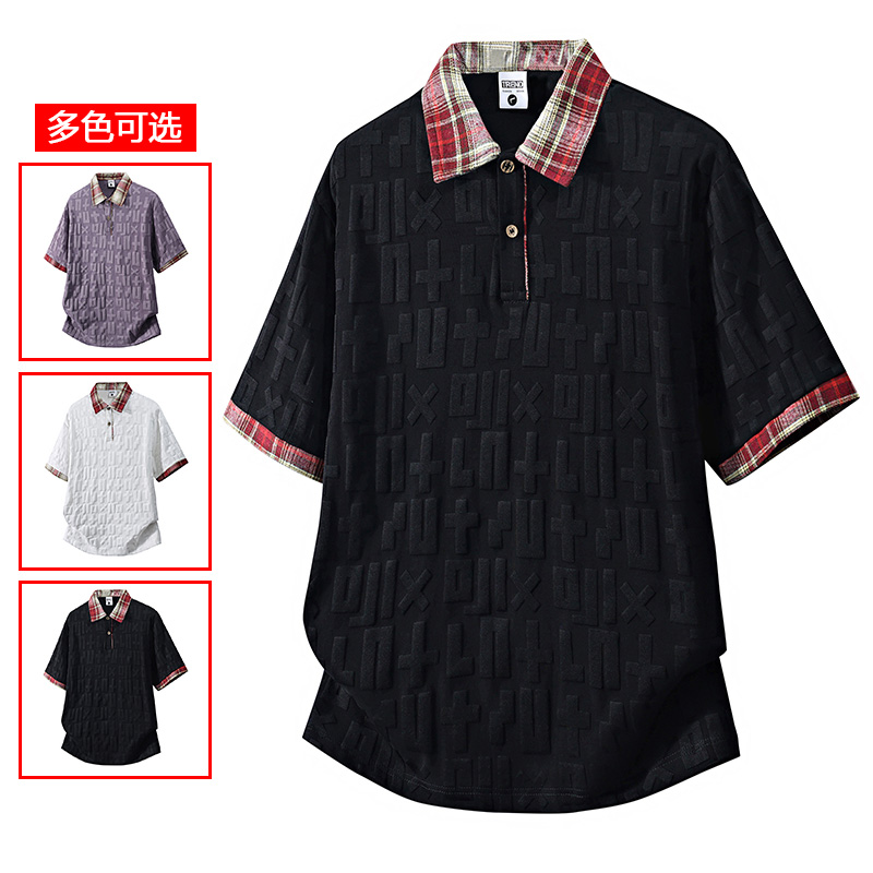 13256020.衣仕梵夏季新款男式大码翻领时尚宽松POLO衫【衣仕梵男装XJ】
