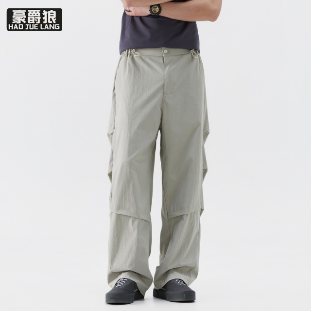 13256269.春上新美式工装风多口袋休闲裤男宽松直筒长裤户外百搭工装裤