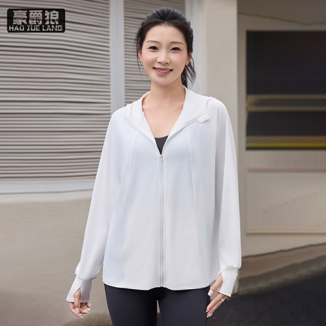 13256311.夏季新款原纱锦纶连帽防晒衣男女情侣款宽松透气防紫外线防晒服夏