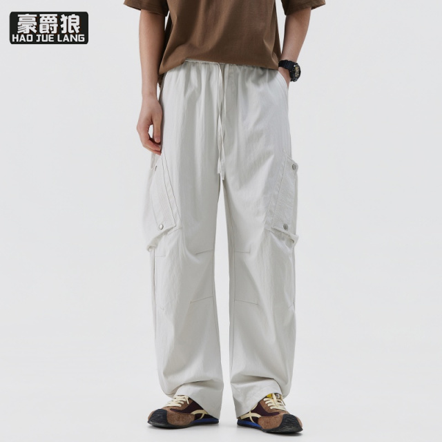 13256276.工装风户外多口袋休闲裤男长裤直筒宽松透气春夏季潮流裤子