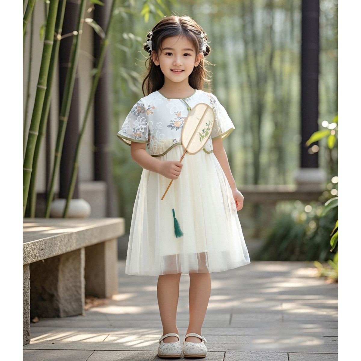 13260794.【五一出游礼服】女童蕾丝刺绣连衣裙公主裙纱裙儿童节日聚会穿搭