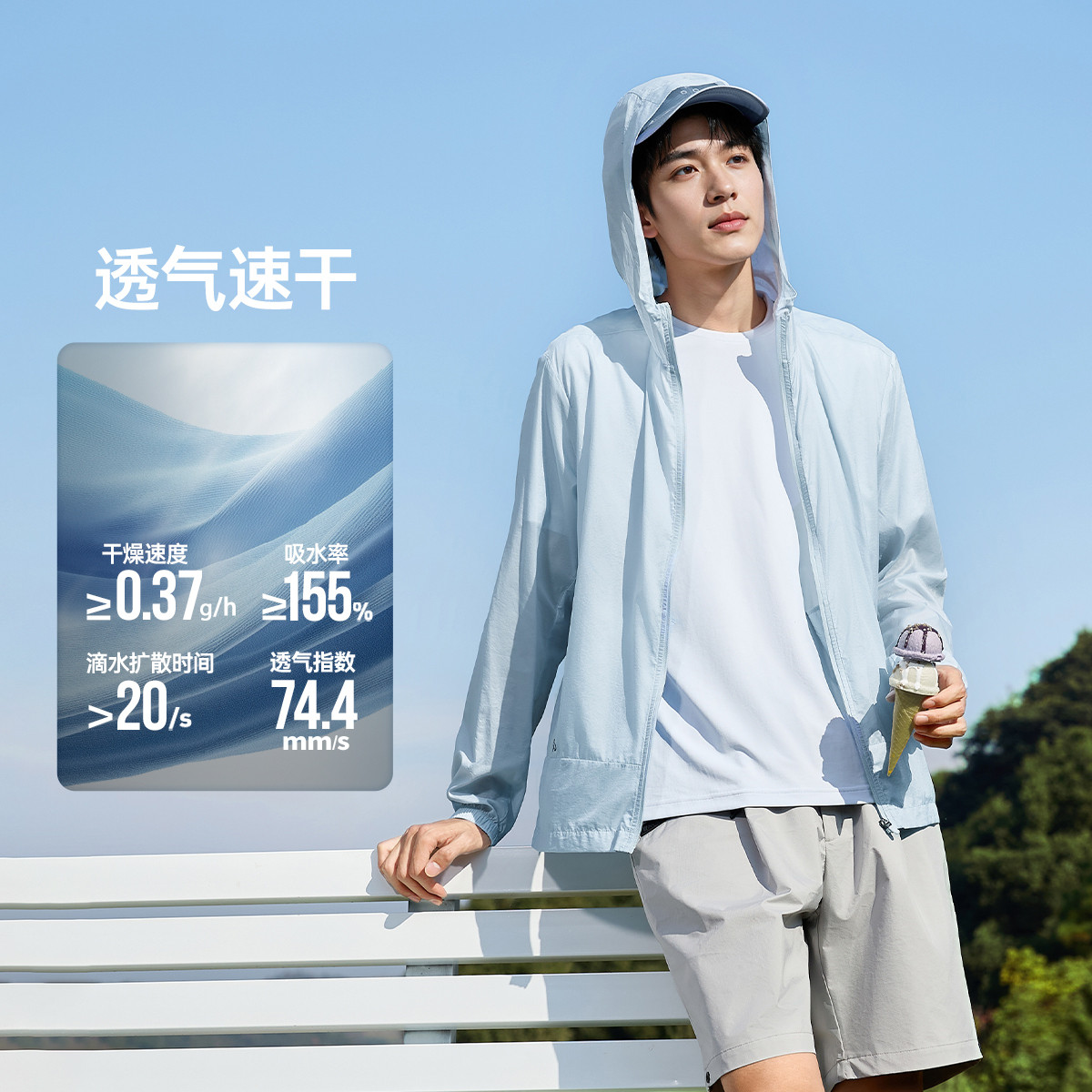 13258305.361°小树荫2代防晒衣男装运动外套梭织透气凉感遮阳速干防晒服652624603