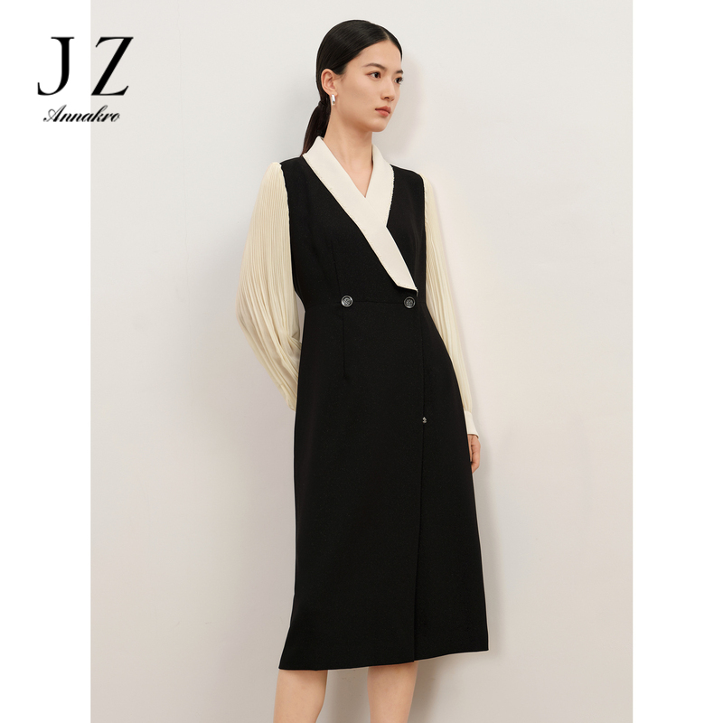 13260471.商场同款JZ玖姿显瘦气质通勤OL风连衣裙女春秋季新款JWDQ50062