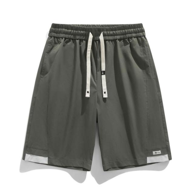 13256405.美式潮牌复古工装短裤男夏季新款宽松直筒拼接设计感休闲五分裤子