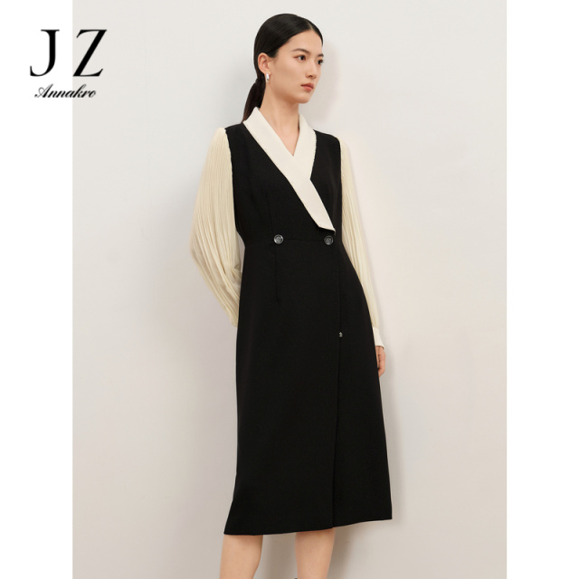 13260471.商场同款JZ玖姿显瘦气质通勤OL风连衣裙女春秋季新款JWDQ50062