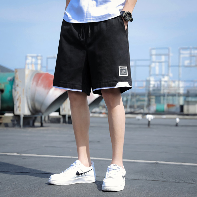 13256379.纯棉短裤男生夏季日系大码运动休闲宽松百搭潮流外穿五分裤直筒