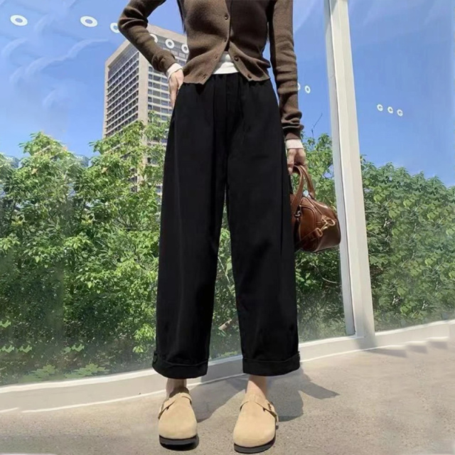 13460982.初云紫衣夏春装 女文艺百搭宽松哈伦九分裤显瘦运动休闲裤0737