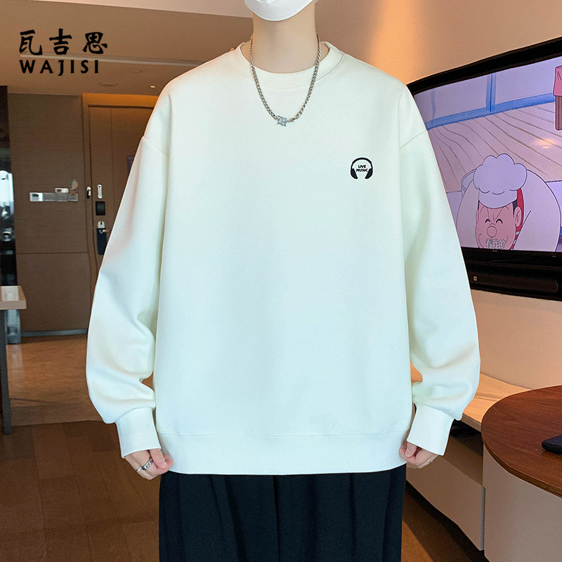 13265374.潮流休闲圆领卫衣男生春秋季新款上衣初高中学生青少年大童打底衫