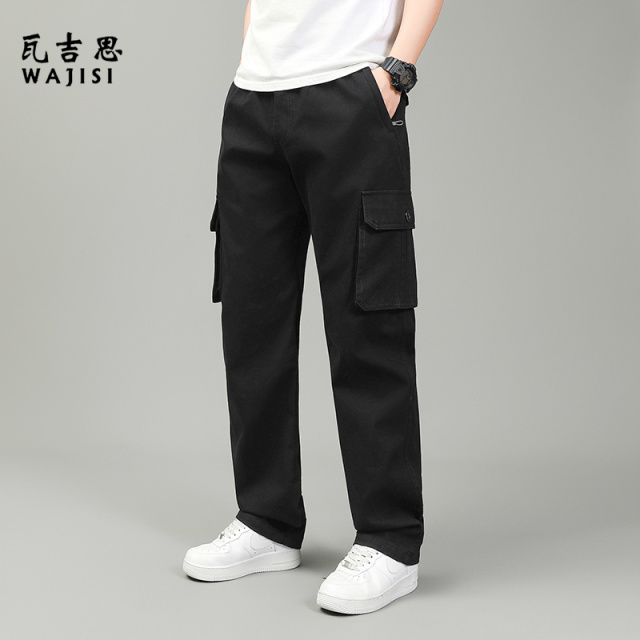 13265315.纯棉长裤男春夏季新款中青年宽松多口袋工装裤子大码休闲裤