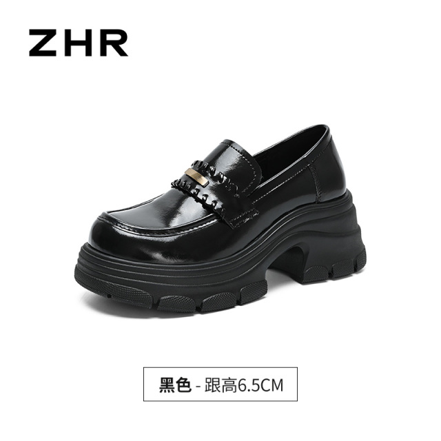 13266052.【ZHR则则】厚底乐福鞋圆头套脚厚底女鞋[超纤]