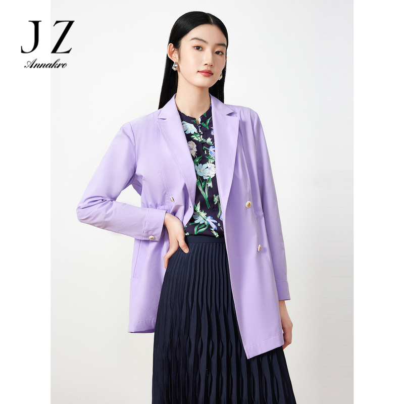 13266546.商场同款JZ玖姿通勤OL风女装春季新款收腰风衣外套JWDC41202