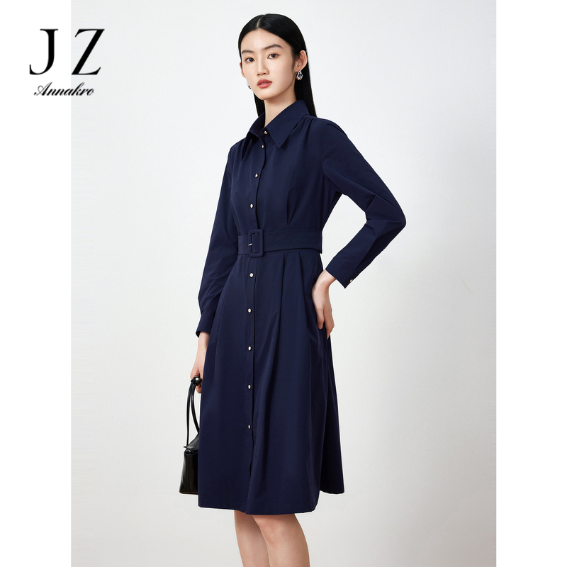 13266098.商场同款JZ玖姿通勤女装春季新款衬衫连衣裙JWDC50010