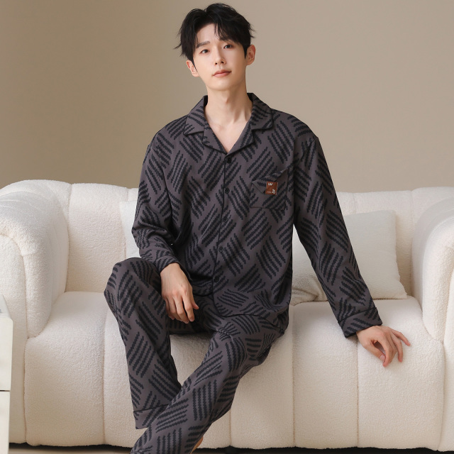 13286469.少宜睡衣套装家居服新款纯棉可外穿长袖春秋休闲情侣夏季可外出薄款大码居家亲肤加大加肥基础宽松柔软潮流百搭