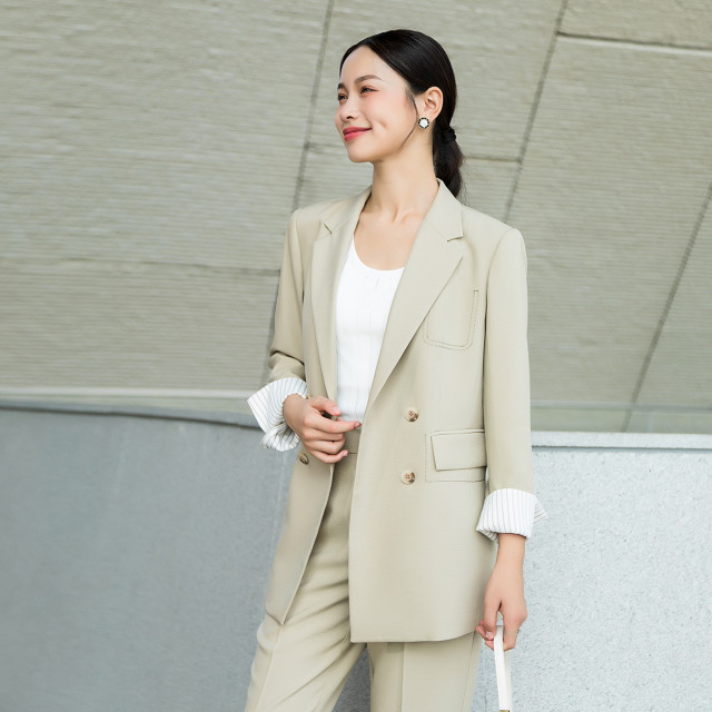 13296120.【专柜同款】【通勤简约长袖西装】气质百搭女式西服