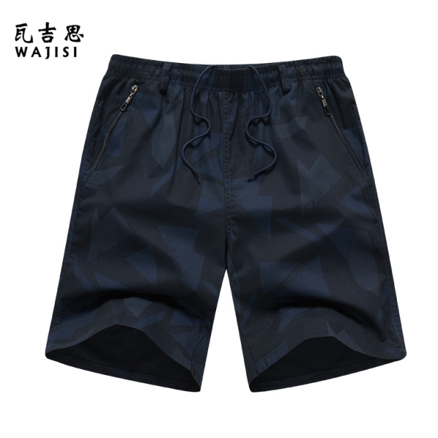 13290071.迷彩纯棉男士短裤男夏季潮休闲宽松五分裤沙滩裤新款男装裤子