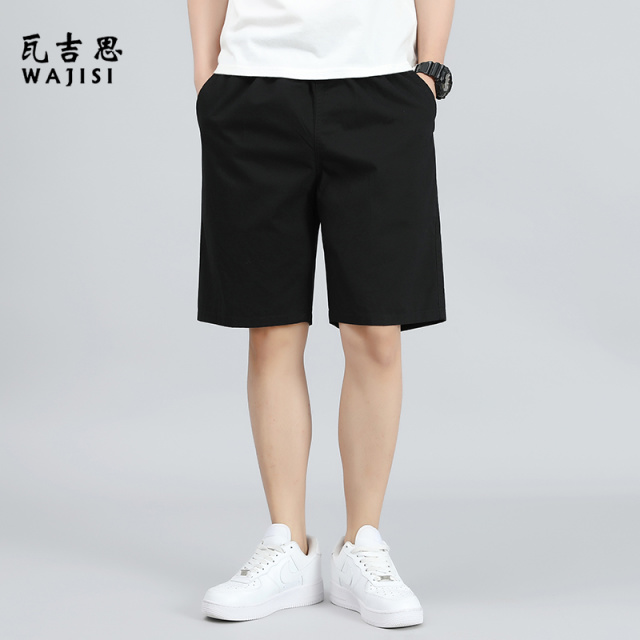 13290088.休闲短裤男纯棉外穿夏季薄款五分裤男士直筒宽松中裤青年薄款马裤