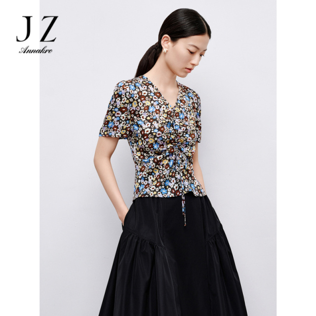 13294011.商场同款JZ玖姿浪漫雏菊瘦瘦衫上衣女装夏季新款JWEX80304
