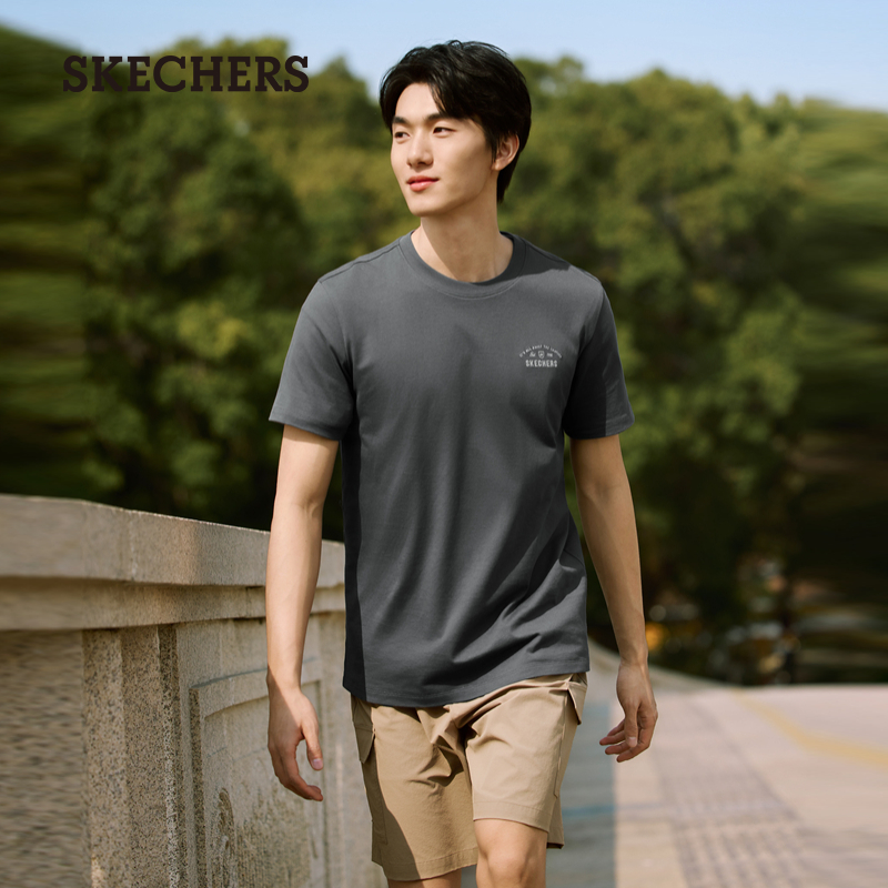 13294666.Skechers斯凯奇春季男士针织短袖T恤