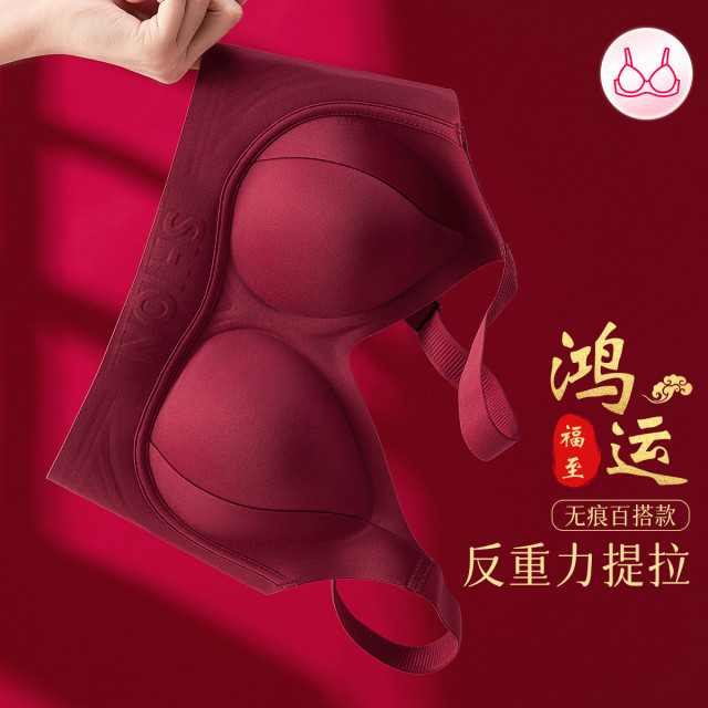 13296606.【特批清仓 售完无补】芬腾【反重力强提拉】无痕聚拢软支撑防下垂内衣女无钢圈文胸罩粉底液