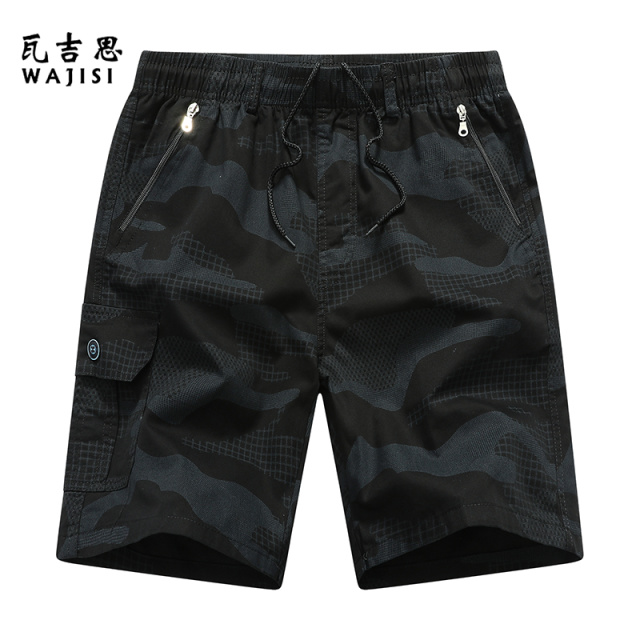 13298441.中老年纯棉短裤男夏季五分裤工装迷彩中裤爸爸休闲短裤外穿