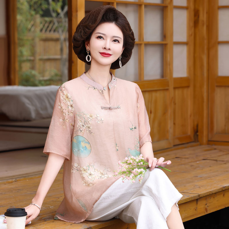 13299586.妈妈装新中式国风花色T恤Q3JYR2818