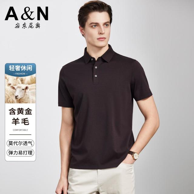 13307449.【含黄金羊毛】夏季高端轻奢短袖POLO衫男商务休闲莫代尔T恤