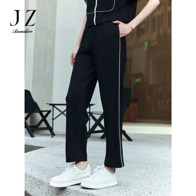 13314511.商场同款JZ玖姿经典撞色小萝卜裤裤子女装夏季新款JWEX11104