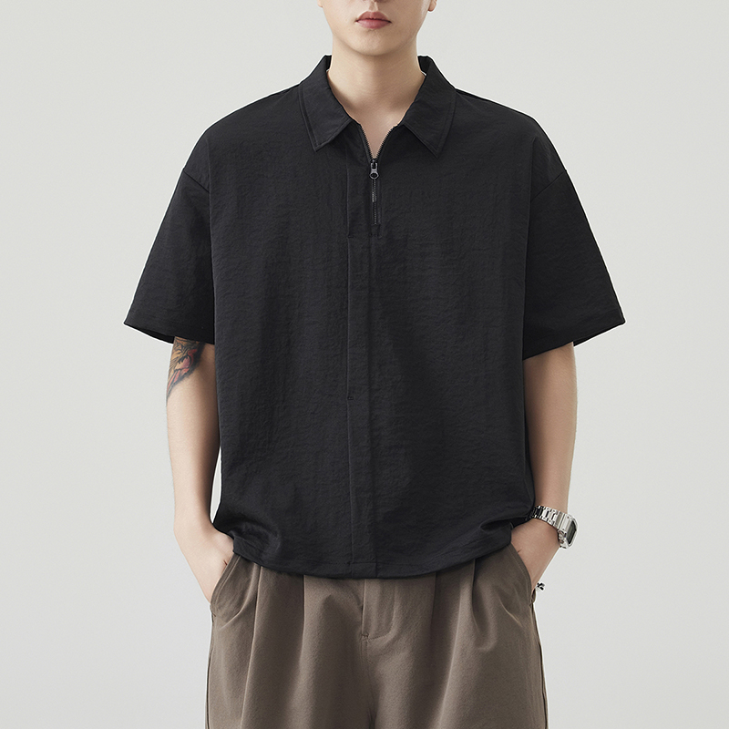 13319449.淘贝鼠夏季上新男式复古宽松潮流百搭短袖衬衫【淘贝鼠男装XJ】