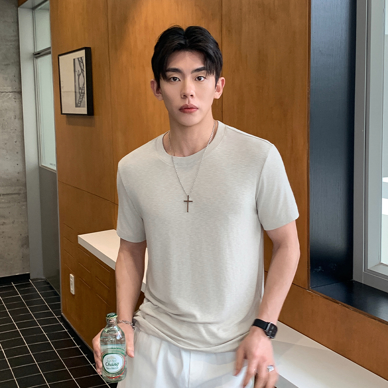 13315940.七玻威夏季上新男式韩版简约修身质感短袖T恤【七玻威男装XJ】