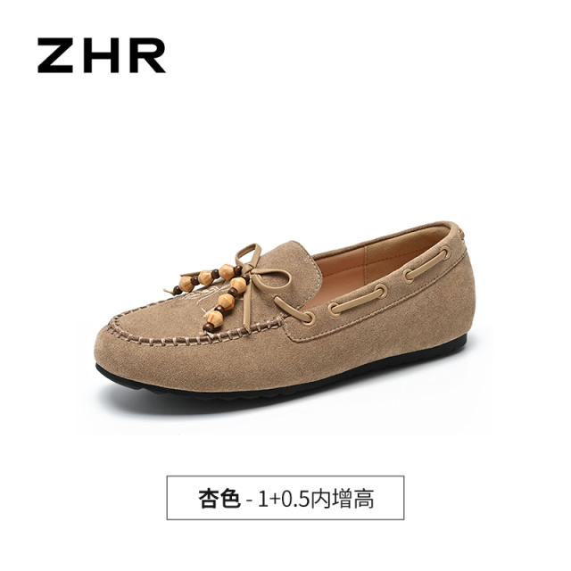 13317799.【ZHR则则】平底乐福鞋圆头套脚平底女鞋[羊京绒+PU]