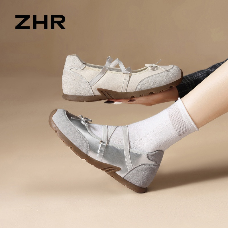 13317778.【ZHR则则】德训鞋圆头套脚内增高女鞋[PU+牛纤绒+松紧带]