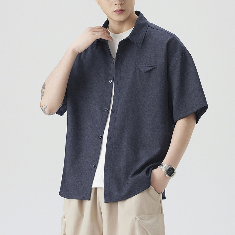 13319465.淘贝鼠夏季上新男式港风宽松潮流百搭短袖衬衫【淘贝鼠男装XJ】