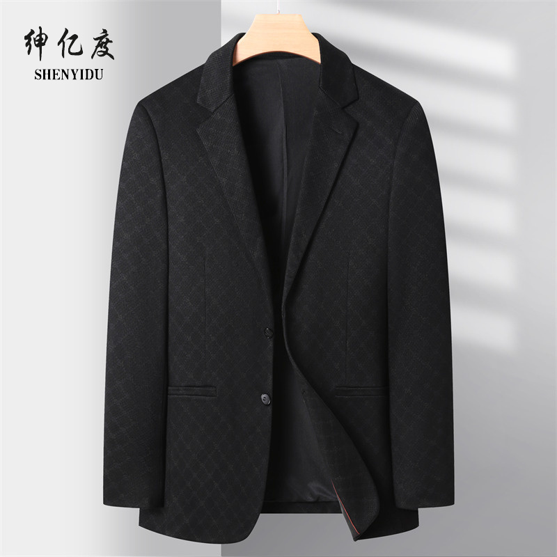 13322440.小西装男士四面弹力西服春秋季韩版休闲单西外套时尚帅气潮流男装5A