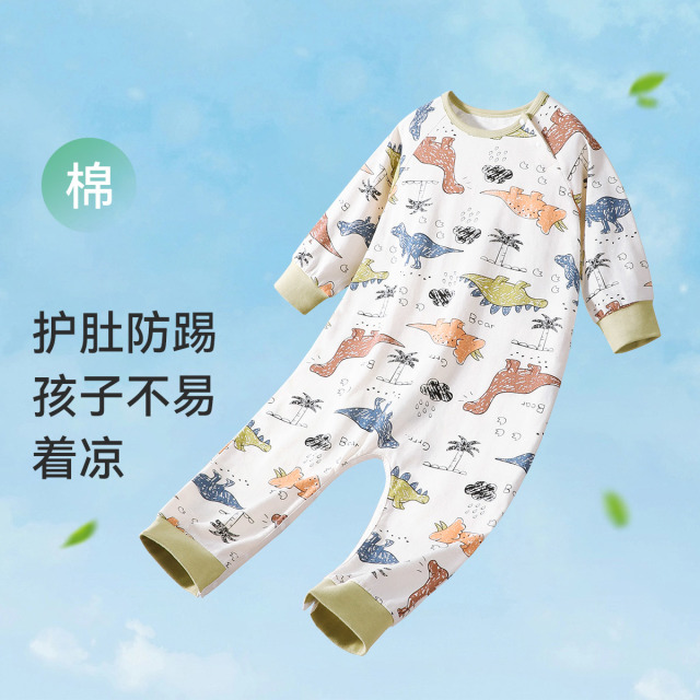 13325580.【100%棉】猫人儿童连体衣（彩色恐龙）