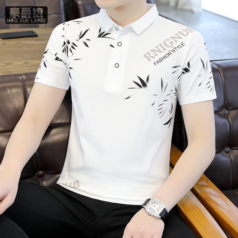 13326704.polo衫男士短袖棉质新款潮流休闲男装衣服翻领高端t恤男夏季潮牌