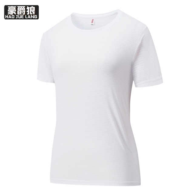 13340714.速干透气情侣款圆领短袖t恤男士户外训练跑步女半袖上衣新款