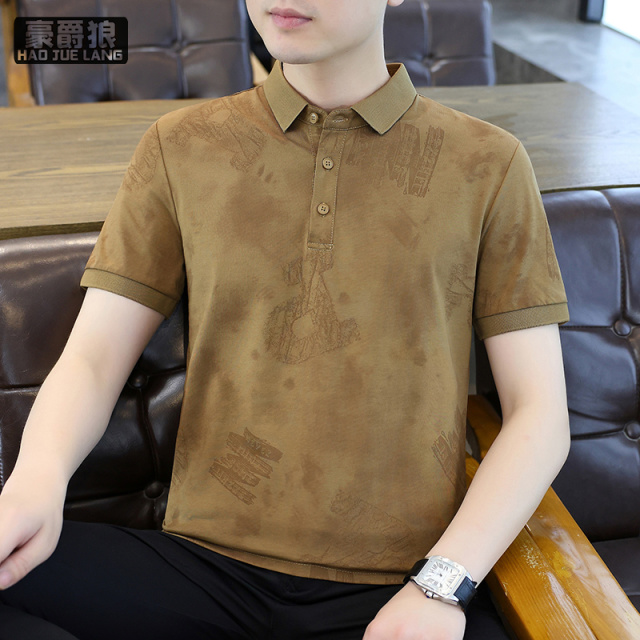 13340683.高端男士短袖POLO衫夏季新款珠地棉翻领半袖T恤百搭潮流上衣男装