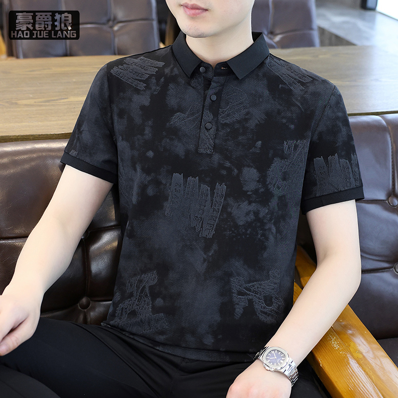 13340683.高端男士短袖POLO衫夏季新款珠地棉翻领半袖T恤百搭潮流上衣男装
